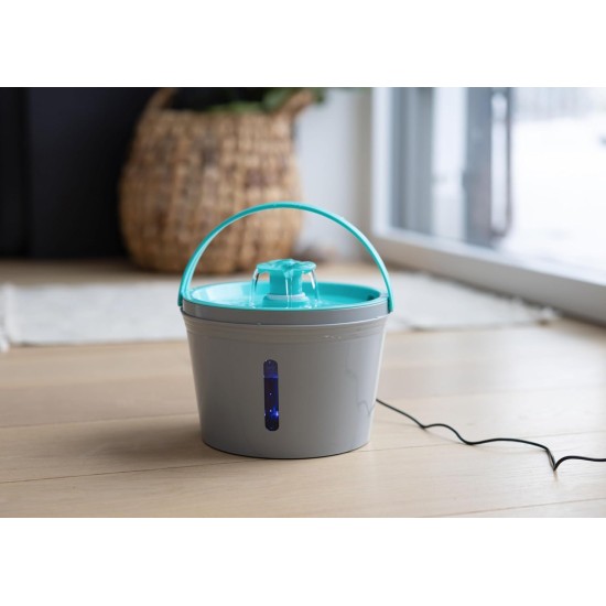 Kerbl Pet Pet Fountain 1.6 Litre Grey/Blue Kerbl Pet Pet Fountain 1.6 Litre Grey/Blue