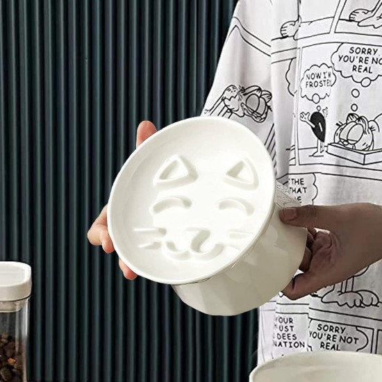 Kopmath Elevated Slow Feeder Bowl for Cats Ceramic Elevated Cats Slow Feeder Healthy Food for Wet and Dry Food Prevent Vomiting Digestion Dishwasher Safe Kopmath Elevated Slow Feeder Bowl for Cats Ceramic Elevated Cats Slow Feeder Healthy Food for Wet and Dry Food Prevent Vomiting Digestion Dishwasher Safe
