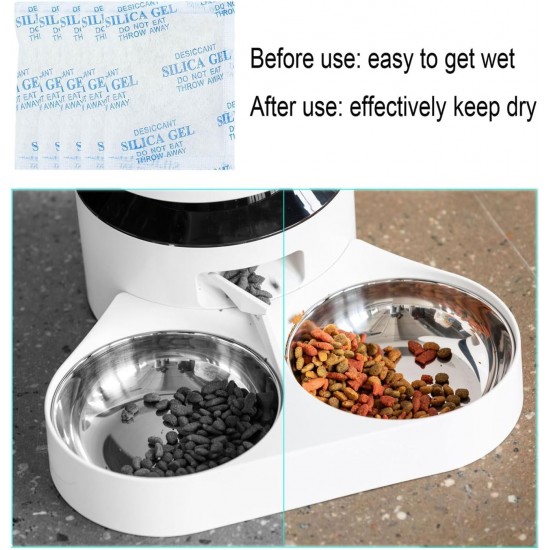 LNGJIN Silica Gel Desiccant Pack, Desiccant for Automatic Feeders, Silica Bag, Desiccant Bag, Desiccant Replacement for 5L Feeders, 25 g x 22 Pieces LNGJIN Silica Gel Desiccant Pack, Desiccant for Automatic Feeders, Silica Bag, Desiccant Bag, Desiccant Replacement for 5L Feeders, 25 g x 22 Pieces