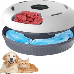Lafisun Automatic Cat Wet Food, 6 Meals Wet Automatic Feeder for Cats with 2 Ice Packs, Programmable Timer, Cat Food Automatic Wet Food Lafisun Automatic Cat Wet Food, 6 Meals Wet Automatic Feeder for Cats with 2 Ice Packs, Programmable Timer, Cat Food Automatic Wet Food
