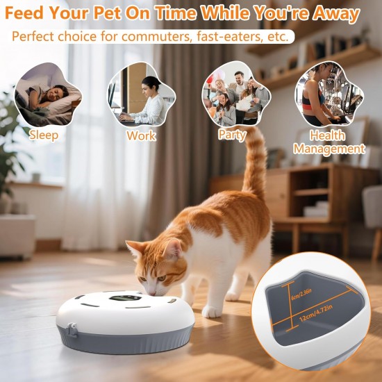 Lafisun Automatic Cat Wet Food, 6 Meals Wet Automatic Feeder for Cats with 2 Ice Packs, Programmable Timer, Cat Food Automatic Wet Food Lafisun Automatic Cat Wet Food, 6 Meals Wet Automatic Feeder for Cats with 2 Ice Packs, Programmable Timer, Cat Food Automatic Wet Food