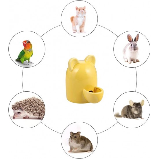 Lgel Ceramic Water Bottle, Hamster Water Bottle, Ceramic White, Automatic Water Dispenser Hamster Ceramic, Hamster Water Bottle, Ceramic, Mute for Hedgehog, Rabbit, Totoro, Cat, 300 ml Lgel Ceramic Water Bottle, Hamster Water Bottle, Ceramic White, Automatic Water Dispenser Hamster Ceramic, Hamster Water Bottle, Ceramic, Mute for Hedgehog, Rabbit, Totoro, Cat, 300 ml