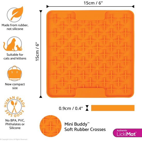 LickiMat Mini Classic Playdate Cat Food Mat, Slow Feeder Bowl for Boredom & Anxiety Relief for Cats, Perfect for Food, Treats, Yogurt and Peanut Butter, Fun Alternative to LickiMat Mini Classic Playdate Cat Food Mat, Slow Feeder Bowl for Boredom & Anxiety Relief for Cats, Perfect for Food, Treats, Yogurt and Peanut Butter, Fun Alternative to