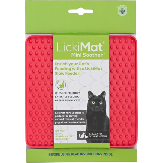 LickiMat Mini Classic Playdate Cat Food Mat, Slow Feeder Bowl for Boredom & Anxiety Relief for Cats, Perfect for Food, Treats, Yogurt and Peanut Butter, Fun Alternative to LickiMat Mini Classic Playdate Cat Food Mat, Slow Feeder Bowl for Boredom & Anxiety Relief for Cats, Perfect for Food, Treats, Yogurt and Peanut Butter, Fun Alternative to