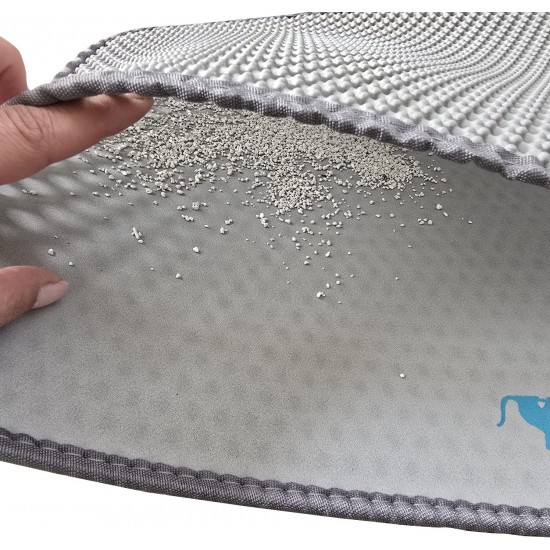 Littycat Cat Litter Mat Cat Litter Tray Mat in Size 60 x 45 cm, Double Layer, Waterproof, Soft EVA Mat with Honeycomb Design, Non-Slip, Ideal for Cat Litter Tray in Grey Littycat Cat Litter Mat Cat Litter Tray Mat in Size 60 x 45 cm, Double Layer, Waterproof, Soft EVA Mat with Honeycomb Design, Non-Slip, Ideal for Cat Litter Tray in Grey