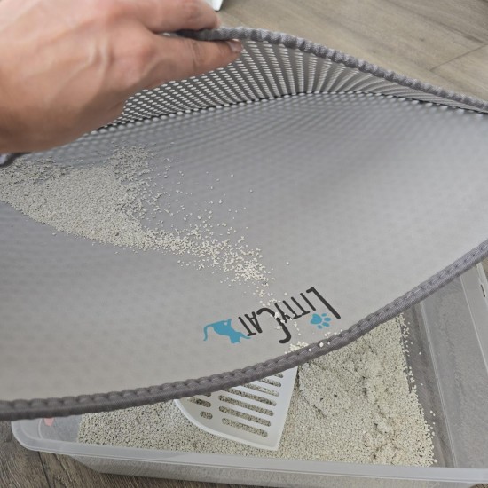 Littycat Cat Litter Mat Cat Litter Tray Mat in Size 60 x 45 cm, Double Layer, Waterproof, Soft EVA Mat with Honeycomb Design, Non-Slip, Ideal for Cat Litter Tray in Grey Littycat Cat Litter Mat Cat Litter Tray Mat in Size 60 x 45 cm, Double Layer, Waterproof, Soft EVA Mat with Honeycomb Design, Non-Slip, Ideal for Cat Litter Tray in Grey