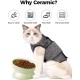 LoeJan Elevated Cat Bowl 5oz Ceramic Raised and Tilted Water Bowl, Anti Vomiting and Protect Pet Spine, Cat Bowl for Small Dogs, Thick Cats, Kittens LoeJan Elevated Cat Bowl 5oz Ceramic Raised and Tilted Water Bowl, Anti Vomiting and Protect Pet Spine, Cat Bowl for Small Dogs, Thick Cats, Kittens