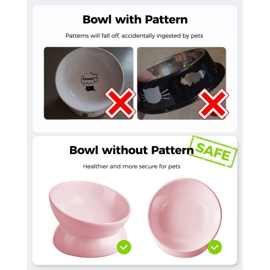 LoeJan Elevated Cat Bowl 5oz Ceramic Raised and Tilted Water Bowl, Anti Vomiting and Protect Pet Spine, Cat Bowl for Small Dogs, Thick Cats, Kittens LoeJan Elevated Cat Bowl 5oz Ceramic Raised and Tilted Water Bowl, Anti Vomiting and Protect Pet Spine, Cat Bowl for Small Dogs, Thick Cats, Kittens