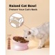 LoeJan Elevated Cat Bowl 5oz Ceramic Raised and Tilted Water Bowl, Anti Vomiting and Protect Pet Spine, Cat Bowl for Small Dogs, Thick Cats, Kittens LoeJan Elevated Cat Bowl 5oz Ceramic Raised and Tilted Water Bowl, Anti Vomiting and Protect Pet Spine, Cat Bowl for Small Dogs, Thick Cats, Kittens