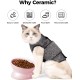 LoeJan Elevated Cat Bowl 5oz Ceramic Raised and Tilted Water Bowl, Anti Vomiting and Protect Pet Spine, Cat Bowl for Small Dogs, Thick Cats, Kittens LoeJan Elevated Cat Bowl 5oz Ceramic Raised and Tilted Water Bowl, Anti Vomiting and Protect Pet Spine, Cat Bowl for Small Dogs, Thick Cats, Kittens