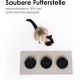LucyBalu® Bowl Mat for Cats, Cat Mat for Water & Food Bowl, Silicone Mat as Non-Slip Mat for Cat Bowl, Feeding Mat, Cat Feeding Mat, Rectangular, XL Taupe