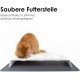 LucyBalu® Bowl Mat for Cats, Cat Mat for Water & Food Bowl, Silicone Mat as Non-Slip Mat for Cat Bowl, Feeding Mat, Cat Feeding Mat, Rectangular, XL Taupe
