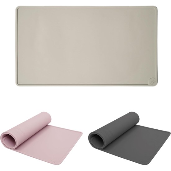 LucyBalu® Bowl Mat for Cats, Cat Mat for Water & Food Bowl, Silicone Mat as Non-Slip Mat for Cat Bowl, Feeding Mat, Cat Feeding Mat, Rectangular, XL Taupe LucyBalu® Bowl Mat for Cats, Cat Mat for Water & Food Bowl, Silicone Mat as Non-Slip Mat for Cat Bowl, Feeding Mat, Cat Feeding Mat, Rectangular, XL Taupe
