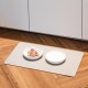 LucyBalu® Bowl Mat for Cats, Cat Mat for Water & Food Bowl, Silicone Mat as Non-Slip Mat for Cat Bowl, Feeding Mat, Cat Feeding Mat, Rectangular, XL Taupe
