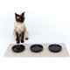 LucyBalu® Bowl Mat for Cats, Cat Mat for Water & Food Bowl, Silicone Mat as Non-Slip Mat for Cat Bowl, Feeding Mat, Cat Feeding Mat, Rectangular, XL Taupe