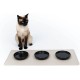 LucyBalu® Bowl Mat for Cats, Cat Mat for Water & Food Bowl, Silicone Mat as Non-Slip Mat for Cat Bowl, Feeding Mat, Cat Feeding Mat, Rectangular, XL Taupe