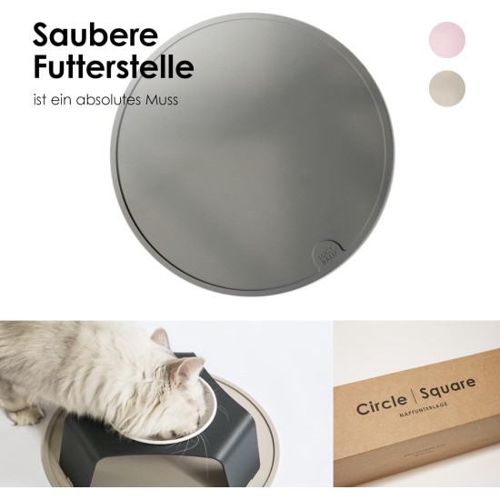 LucyBalu® Bowl Mat for Cats, Cat Mat for Water & Food Bowl, Silicone Mat as Non-Slip Mat for Cat Bowl, Feeding Mat, Cat Feeding Mat, Rectangular, XL Taupe LucyBalu® Bowl Mat for Cats, Cat Mat for Water & Food Bowl, Silicone Mat as Non-Slip Mat for Cat Bowl, Feeding Mat, Cat Feeding Mat, Rectangular, XL Taupe