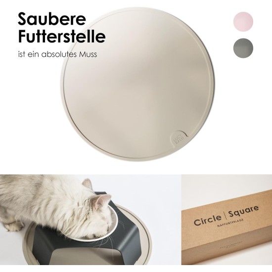 LucyBalu® Bowl Mat for Cats, Cat Mat for Water & Food Bowl, Silicone Mat as Non-Slip Mat for Cat Bowl, Feeding Mat, Cat Feeding Mat, Rectangular, XL Taupe LucyBalu® Bowl Mat for Cats, Cat Mat for Water & Food Bowl, Silicone Mat as Non-Slip Mat for Cat Bowl, Feeding Mat, Cat Feeding Mat, Rectangular, XL Taupe