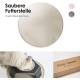 LucyBalu® Bowl Mat for Cats, Cat Mat for Water & Food Bowl, Silicone Mat as Non-Slip Mat for Cat Bowl, Feeding Mat, Cat Feeding Mat, Rectangular, XL Taupe