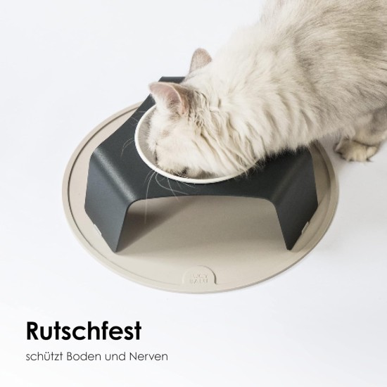 LucyBalu® Bowl Mat for Cats, Cat Mat for Water & Food Bowl, Silicone Mat as Non-Slip Mat for Cat Bowl, Feeding Mat, Cat Feeding Mat, Rectangular, XL Taupe LucyBalu® Bowl Mat for Cats, Cat Mat for Water & Food Bowl, Silicone Mat as Non-Slip Mat for Cat Bowl, Feeding Mat, Cat Feeding Mat, Rectangular, XL Taupe