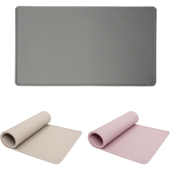 LucyBalu® Bowl Mat for Cats, Cat Mat for Water & Food Bowl, Silicone Mat as Non-Slip Mat for Cat Bowl, Feeding Mat, Cat Feeding Mat, Rectangular, XL Taupe LucyBalu® Bowl Mat for Cats, Cat Mat for Water & Food Bowl, Silicone Mat as Non-Slip Mat for Cat Bowl, Feeding Mat, Cat Feeding Mat, Rectangular, XL Taupe