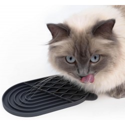 LucyBalu® Zenpad Lick Mat for Cats, Cat Licking Mat, Slow Feeder, Lick Mat Made of Food-Grade Silicone, Silicone Mat for Licking, Anthracite LucyBalu® Zenpad Lick Mat for Cats, Cat Licking Mat, Slow Feeder, Lick Mat Made of Food-Grade Silicone, Silicone Mat for Licking, Anthracite