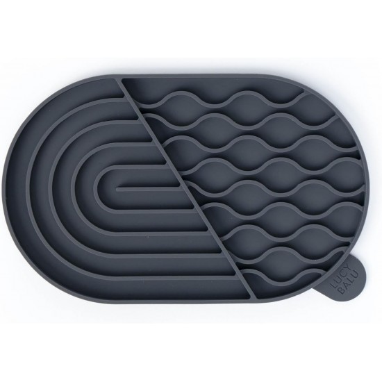 LucyBalu® Zenpad Lick Mat for Cats, Cat Licking Mat, Slow Feeder, Lick Mat Made of Food-Grade Silicone, Silicone Mat for Licking, Anthracite LucyBalu® Zenpad Lick Mat for Cats, Cat Licking Mat, Slow Feeder, Lick Mat Made of Food-Grade Silicone, Silicone Mat for Licking, Anthracite