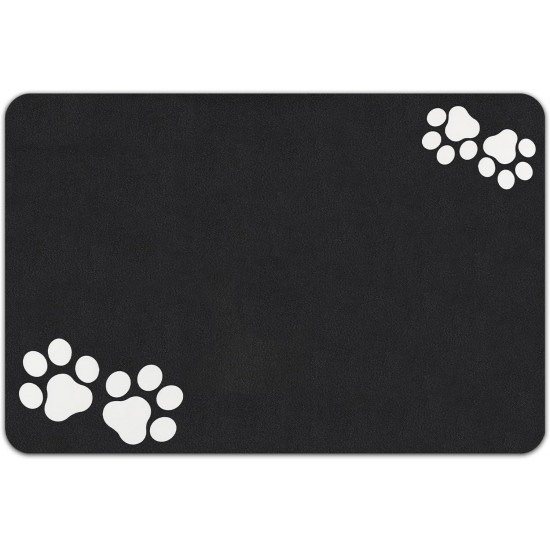 Lurowo Cat Bowl Mat, 60 x 36 cm, Non-Slip Mat, Cat Bowl, Absorbent Feeding Mat, Waterproof Cat Bowl Mat, Mat for Cat Bowl Lurowo Cat Bowl Mat, 60 x 36 cm, Non-Slip Mat, Cat Bowl, Absorbent Feeding Mat, Waterproof Cat Bowl Mat, Mat for Cat Bowl