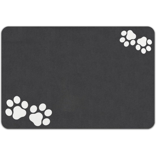 Lurowo Cat Bowl Mat, 60 x 36 cm, Non-Slip Mat, Cat Bowl, Absorbent Feeding Mat, Waterproof Cat Bowl Mat, Mat for Cat Bowl Lurowo Cat Bowl Mat, 60 x 36 cm, Non-Slip Mat, Cat Bowl, Absorbent Feeding Mat, Waterproof Cat Bowl Mat, Mat for Cat Bowl