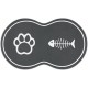 Lurowo Cat Bowl Mat, 60 x 36 cm, Non-Slip Mat, Cat Bowl, Absorbent Feeding Mat, Waterproof Cat Bowl Mat, Mat for Cat Bowl Lurowo Cat Bowl Mat, 60 x 36 cm, Non-Slip Mat, Cat Bowl, Absorbent Feeding Mat, Waterproof Cat Bowl Mat, Mat for Cat Bowl