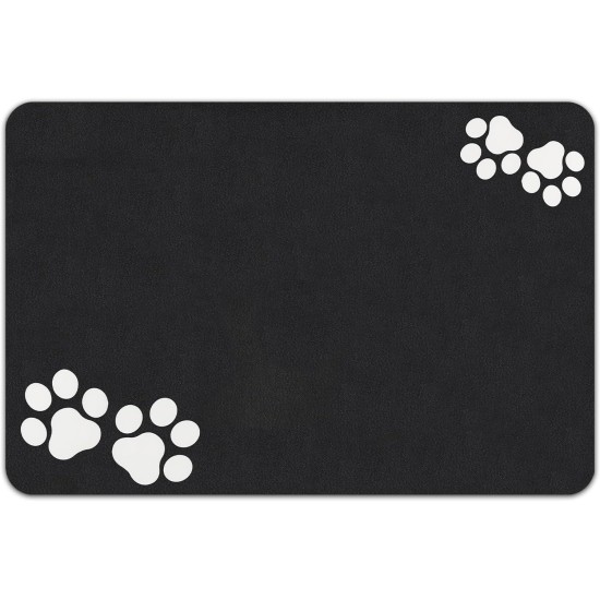 Lurowo Dog Bowl Mat, 40 x 60 cm, Non-Slip Mat, Cat Bowl, Absorbency Feeding Mat, Dogs, Waterproof Bowl Mat, Cats, Mat for Dog Bowl Lurowo Dog Bowl Mat, 40 x 60 cm, Non-Slip Mat, Cat Bowl, Absorbency Feeding Mat, Dogs, Waterproof Bowl Mat, Cats, Mat for Dog Bowl