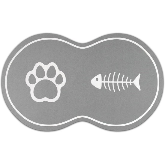 Lurowo Dog Bowl Mat, 40 x 60 cm, Non-Slip Mat, Cat Bowl, Absorbency Feeding Mat, Dogs, Waterproof Bowl Mat, Cats, Mat for Dog Bowl Lurowo Dog Bowl Mat, 40 x 60 cm, Non-Slip Mat, Cat Bowl, Absorbency Feeding Mat, Dogs, Waterproof Bowl Mat, Cats, Mat for Dog Bowl
