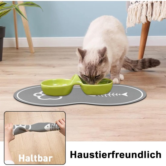 Lurowo Dog Bowl Mat, 40 x 60 cm, Non-Slip Mat, Cat Bowl, Absorbency Feeding Mat, Dogs, Waterproof Bowl Mat, Cats, Mat for Dog Bowl Lurowo Dog Bowl Mat, 40 x 60 cm, Non-Slip Mat, Cat Bowl, Absorbency Feeding Mat, Dogs, Waterproof Bowl Mat, Cats, Mat for Dog Bowl