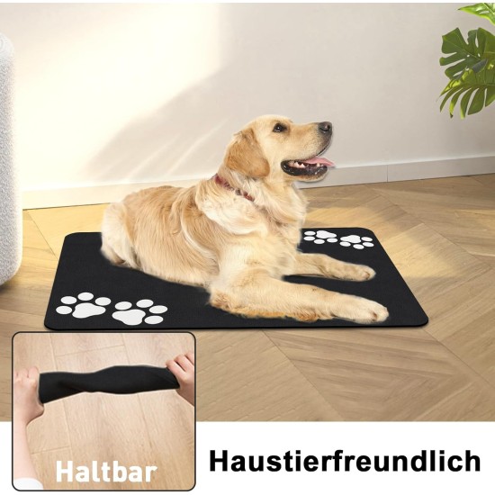 Lurowo Dog Bowl Mat, 40 x 60 cm, Non-Slip Mat, Cat Bowl, Absorbency Feeding Mat, Dogs, Waterproof Bowl Mat, Cats, Mat for Dog Bowl Lurowo Dog Bowl Mat, 40 x 60 cm, Non-Slip Mat, Cat Bowl, Absorbency Feeding Mat, Dogs, Waterproof Bowl Mat, Cats, Mat for Dog Bowl
