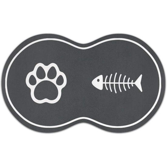 Lurowo Dog Bowl Mat, 40 x 60 cm, Non-Slip Mat, Cat Bowl, Absorbency Feeding Mat, Dogs, Waterproof Bowl Mat, Cats, Mat for Dog Bowl Lurowo Dog Bowl Mat, 40 x 60 cm, Non-Slip Mat, Cat Bowl, Absorbency Feeding Mat, Dogs, Waterproof Bowl Mat, Cats, Mat for Dog Bowl