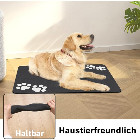 Lurowo Dog Bowl Mat, 40 x 60 cm, Non-Slip Mat, Cat Bowl, Absorbency Feeding Mat, Dogs, Waterproof Bowl Mat, Cats, Mat for Dog Bowl Lurowo Dog Bowl Mat, 40 x 60 cm, Non-Slip Mat, Cat Bowl, Absorbency Feeding Mat, Dogs, Waterproof Bowl Mat, Cats, Mat for Dog Bowl
