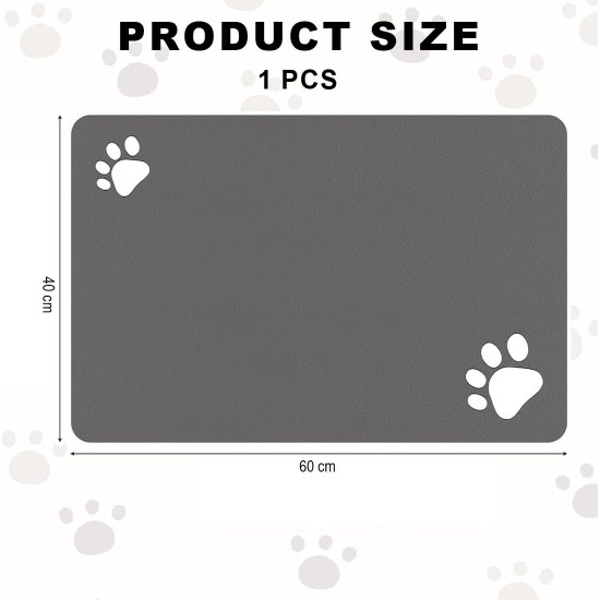 MOLIMOLI Feeding Mat for Dogs and Cats, Non-Slip Silicone Feeding Bowl, Absorbent Quick-Drying Cat Feeding Mat, 60 x 40 cm MOLIMOLI Feeding Mat for Dogs and Cats, Non-Slip Silicone Feeding Bowl, Absorbent Quick-Drying Cat Feeding Mat, 60 x 40 cm