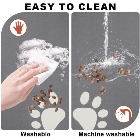 MOLIMOLI Feeding Mat for Dogs and Cats, Non-Slip Silicone Feeding Bowl, Absorbent Quick-Drying Cat Feeding Mat, 60 x 40 cm MOLIMOLI Feeding Mat for Dogs and Cats, Non-Slip Silicone Feeding Bowl, Absorbent Quick-Drying Cat Feeding Mat, 60 x 40 cm
