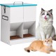 MUYIRTED Automatic Cat Feeder, 2 Bowls, 10 L Feeders, Cat Feeder for Cat Food, Made of Metal, Dry Food Automatic for Cats and Small Dogs, Rabbits, Feeding Station Cats MUYIRTED Automatic Cat Feeder, 2 Bowls, 10 L Feeders, Cat Feeder for Cat Food, Made of Metal, Dry Food Automatic for Cats and Small Dogs, Rabbits, Feeding Station Cats
