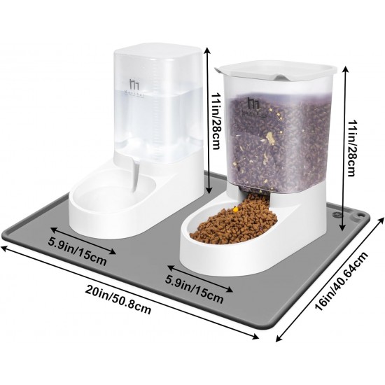 Marchul Automatic Dog Cat Feeder with Water Dispenser 2 in 1 3.8L Multi-Day Feeding Feeder (Feeder + Drinker + Mat) Marchul Automatic Dog Cat Feeder with Water Dispenser 2 in 1 3.8L Multi-Day Feeding Feeder (Feeder + Drinker + Mat)