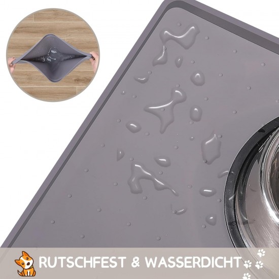 MateeyLife Cat Bowl Mat Large Dog Bowl Mat Small Dogs Silicone Mat Dog Bowl Large Dogs Non-Slip Mat Cat Bowl Cat Feeding Bowl Mat 55 x 35 cm MateeyLife Cat Bowl Mat Large Dog Bowl Mat Small Dogs Silicone Mat Dog Bowl Large Dogs Non-Slip Mat Cat Bowl Cat Feeding Bowl Mat 55 x 35 cm