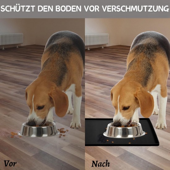 MateeyLife Cat Bowl Mat Large Dog Bowl Mat Small Dogs Silicone Mat Dog Bowl Large Dogs Non-Slip Mat Cat Bowl Cat Feeding Bowl Mat 55 x 35 cm MateeyLife Cat Bowl Mat Large Dog Bowl Mat Small Dogs Silicone Mat Dog Bowl Large Dogs Non-Slip Mat Cat Bowl Cat Feeding Bowl Mat 55 x 35 cm