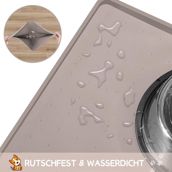 MateeyLife Cat Bowl Mat Large Dog Bowl Mat Small Dogs Silicone Mat Dog Bowl Large Dogs Non-Slip Mat Cat Bowl Cat Feeding Bowl Mat 55 x 35 cm MateeyLife Cat Bowl Mat Large Dog Bowl Mat Small Dogs Silicone Mat Dog Bowl Large Dogs Non-Slip Mat Cat Bowl Cat Feeding Bowl Mat 55 x 35 cm
