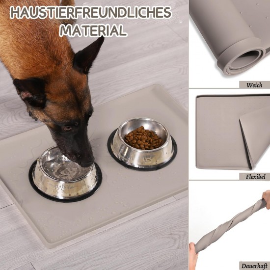 MateeyLife Cat Bowl Mat Large Dog Bowl Mat Small Dogs Silicone Mat Dog Bowl Large Dogs Non-Slip Mat Cat Bowl Cat Feeding Bowl Mat 55 x 35 cm MateeyLife Cat Bowl Mat Large Dog Bowl Mat Small Dogs Silicone Mat Dog Bowl Large Dogs Non-Slip Mat Cat Bowl Cat Feeding Bowl Mat 55 x 35 cm