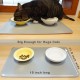 Meow&Woof Premium Silicone Dog Food Mat Non-Slip Waterproof Bowl Mat Dog Cats 48 x 30 cm Pet Place Mat for Food Water Dog Bowl Mat Bowl Mat Prevents Spilling Grey