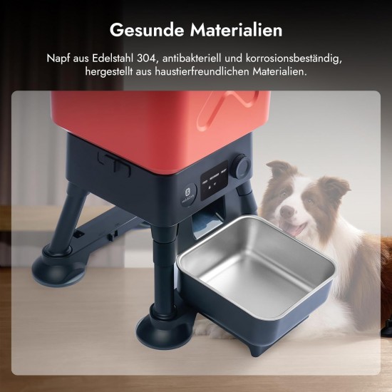 Molly&Cody Automatic Feeder, 14L Large Capacity Feeder for Large Dogs, 2.4G WiFi App Control, Dosage Can Be Adjusted, Easy to Use, with Stainless Steel Bowl Molly&Cody Automatic Feeder, 14L Large Capacity Feeder for Large Dogs, 2.4G WiFi App Control, Dosage Can Be Adjusted, Easy to Use, with Stainless Steel Bowl