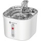 Molly&Cody Spring Drinking Fountain for Cats and Dogs (2L Water Capacity, Automatic Water Dispenser, Ultra Quiet Water Pump, Visible Water Level Indicator, 3-Way Filter System, Compact, Stainless