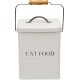 Morezi Cat Food Storage Jar with Lid and Spoon, Cat Food Container, Dry Food Container, Storage Jar, White