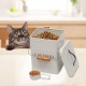 Morezi Cat Food Storage Jar with Lid and Spoon, Cat Food Container, Dry Food Container, Storage Jar, White