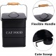 Morezi Cat Food Storage Jar with Lid and Spoon, Cat Food Container, Dry Food Container, Storage Jar, White